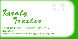 karoly trexler business card